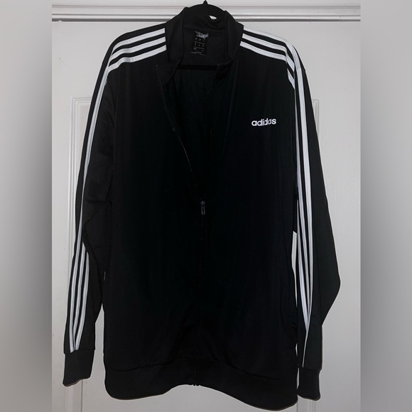 Men’s Adidas 3 Stripes Tricot zip jacket. Size 2X. Black. Like new. - Picture 3 of 8